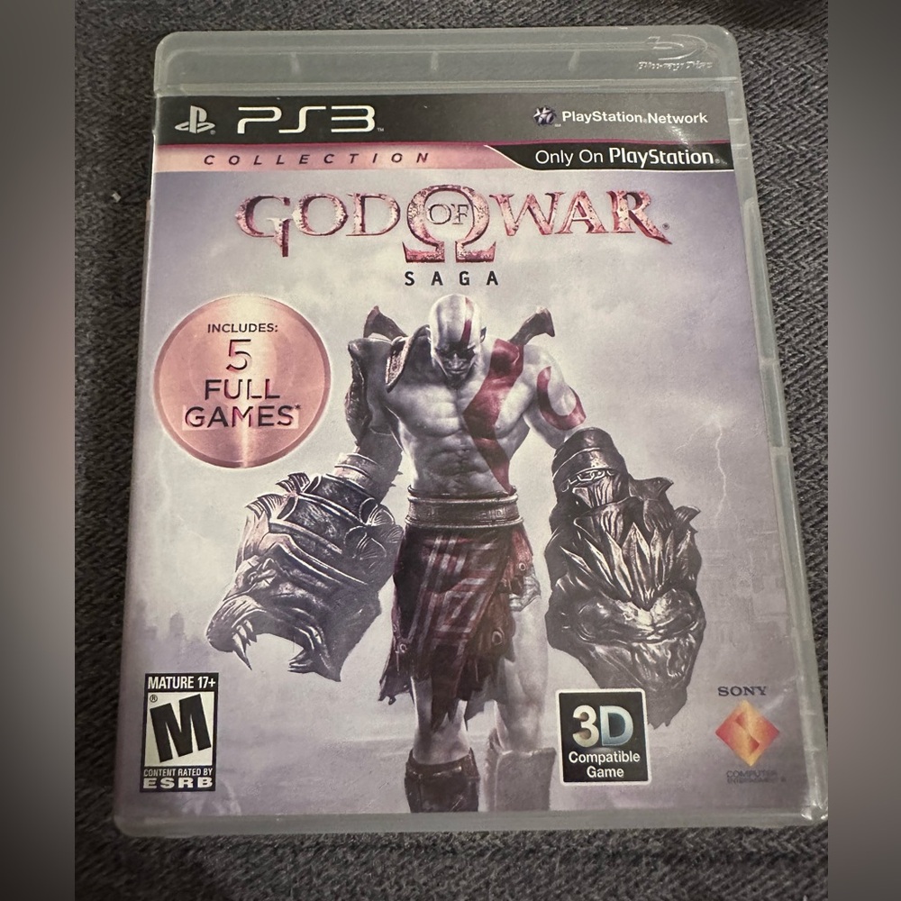PlayStation 3 2 disc M rated Action games God of War saga (5 full games)